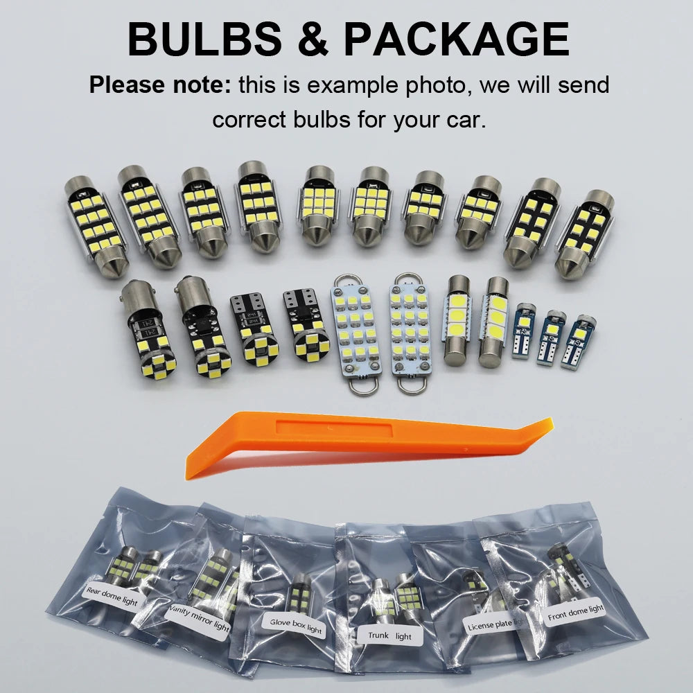 LED Interior Light Bulb Kit For Volvo V70 V50 V60 XC60 XC70 XC90 C30 C70 S40 S60 S70 S80 S90 Car Dome Vehicle Trunk Lamp Canbus