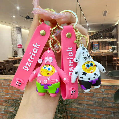 New Spongebob Patrick Star Keychain Creative And Cute Figurine Pendant