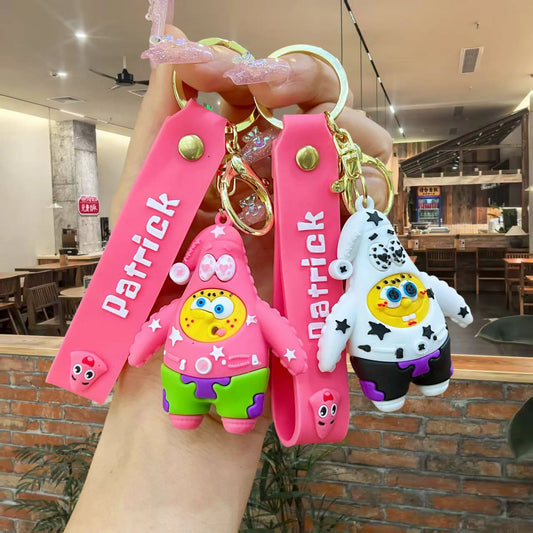 New Spongebob Patrick Star Keychain Creative And Cute Figurine Pendant