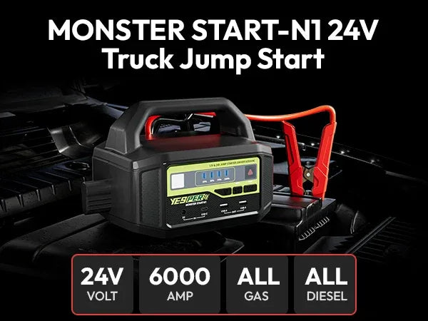 YESPER 24V Jump Car 6000A Peak Jump Starter For car Truck Portable Truck Battery Starting Device External battery