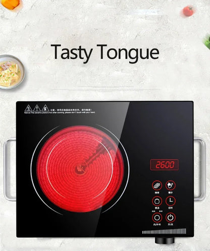 Electric ceramic stove for home cooking, barbecue, hot pot, tea making, intelligent induction cooker