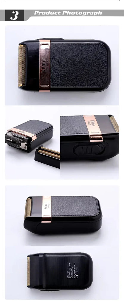 Kemei KM-2024 USB Charging Electric Shaver For Men Reciprocating Twin Blade Razor Shaver Beard Trimmer Shaving Machine