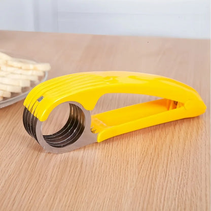 Banana Slicer Curved Handle Stainless Steel Blade Kitchen Knife for Cutting Fruits Vegetables Sausage Cutting Machine Chopper