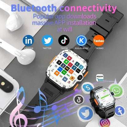 2024 New SIM Smart Watch 2.03inch 4G Network GPS Wifi NFC Dual Camera 64G ROM Storage Google Play Small mobile phone Smartwatch