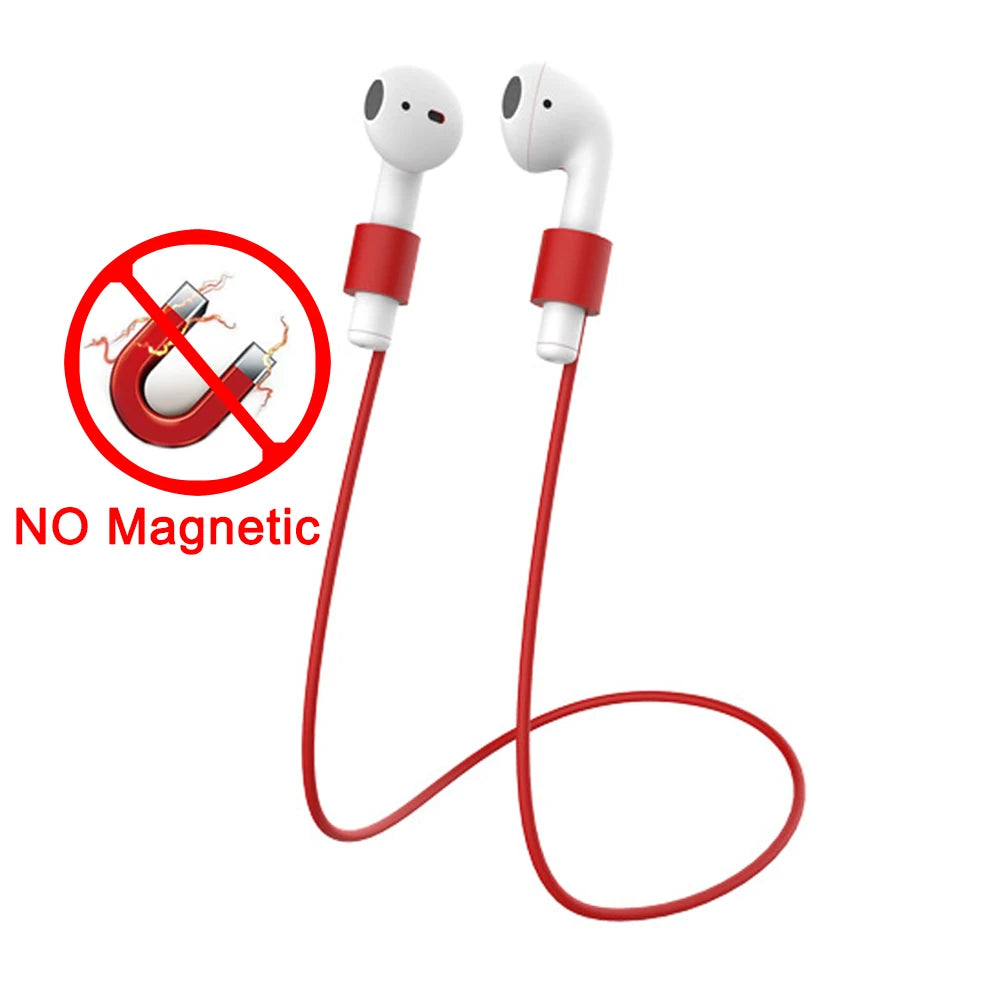Silicone Wireless Bluetooth Headphone Neck Strap Cord String For AirPods Pro 1 2 3 Magnetic Anti-Lost Silicone Earphones Rope