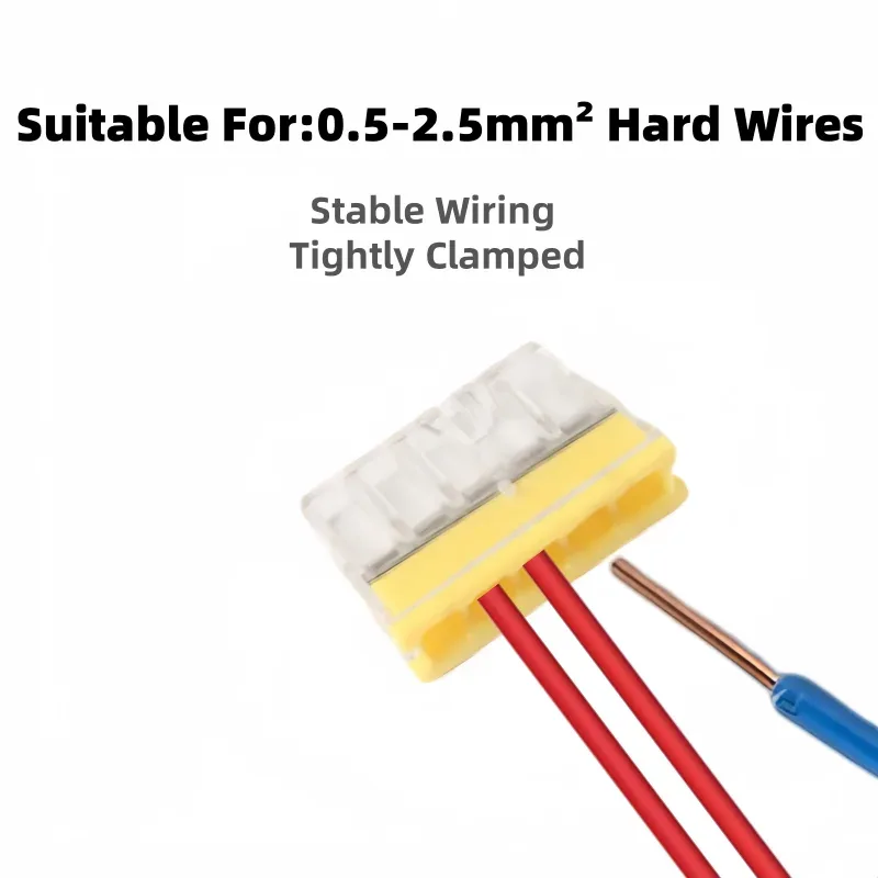10/50/100 Pcs CMK 20 Mini Quick Wire Connectors 2/3/4/5/6/8 Ports Terminal Block Hard Stainless Easy Electric Quick Push-In