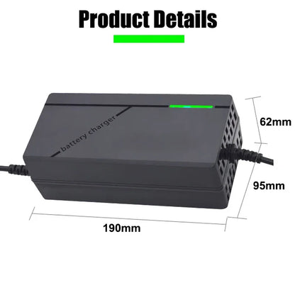 36V 48V 60V 72V Charger 2A 3A 5A 10S 13S 16S 20S Li-ion Battery Pack 42V 54.6V 67.2V 84V Ebike Intelligent Fast Charging EU Plug