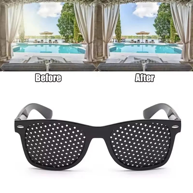 Wearable Anti-fatigue Vision Care  Corrective Glasses Improve Stenopeic Pinhole Pin Hole Glasses Eye Protection For Men Women