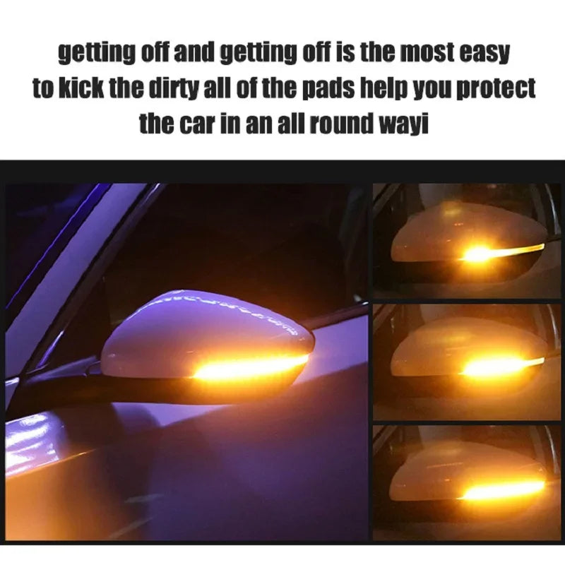 Car Rearview Mirror Indicator Lamp DRL Streamer Strip Flowing Turn Signal Lamp LED Car Light Source Turn Signals For Cars