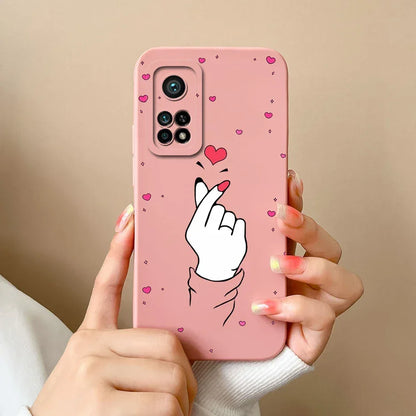 For Xiaomi Mi 10T 5G Phone Case Matte Liquid Silicone Shell For Xiaomi Mi 10T Pro 5G Cute Cat Cartoons Ultrathin Fashion Fundas