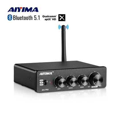 AIYIMA Audio A01 Pro TPA3116D2 Bluetooth Sound Power Amplifier 100W Mini Hifi Class D Stereo Amp Bass Treble for Home Theater