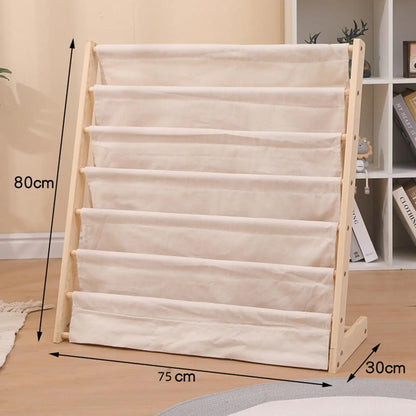 Children's Bookcase Display Nursery Bookshelf Easy to Access Sturdy Kids Bookshelf Baby Bookcase Organizer for Boys and Girls