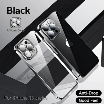 Joyroom Transparent Phone Case For iPhone 16 Pro Max Anti-Drop Phone Cover For iPhone 15 Pro Max Shockproof With Len Protection