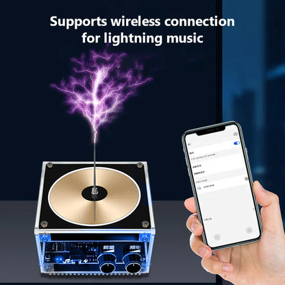 Tesla Coil Speaker Plam Music Loudspeaker Wireless Lighting High Frequency Pulse Test Apparatus for Experiment Science Education