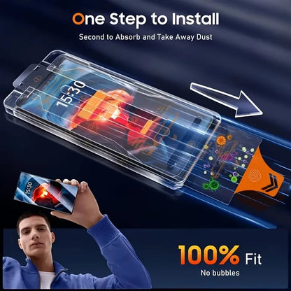 HD Screen Protector For Samsung A57 A17 A16 A56 5G A55 A36 A35 A26 A24 A15 A14 A13 A12 A71 A72 A73 Dust Free Easy Install Glass