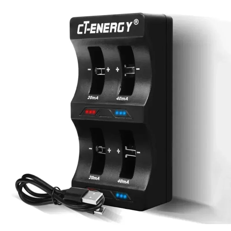Travel Portable Charger for 1220 1240 1620 1632 2032 2025 2016 2430 2440 2450 2477 Lithium Coin Battery 8 Slot Smart Charger