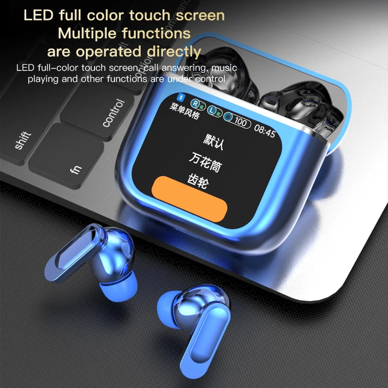 SE60 High quality Touch Screen ANC Wireless Earphones TWS Noise Cancelling Earbud Bluetooth 5.3 Long Battery life HiFi Headphone
