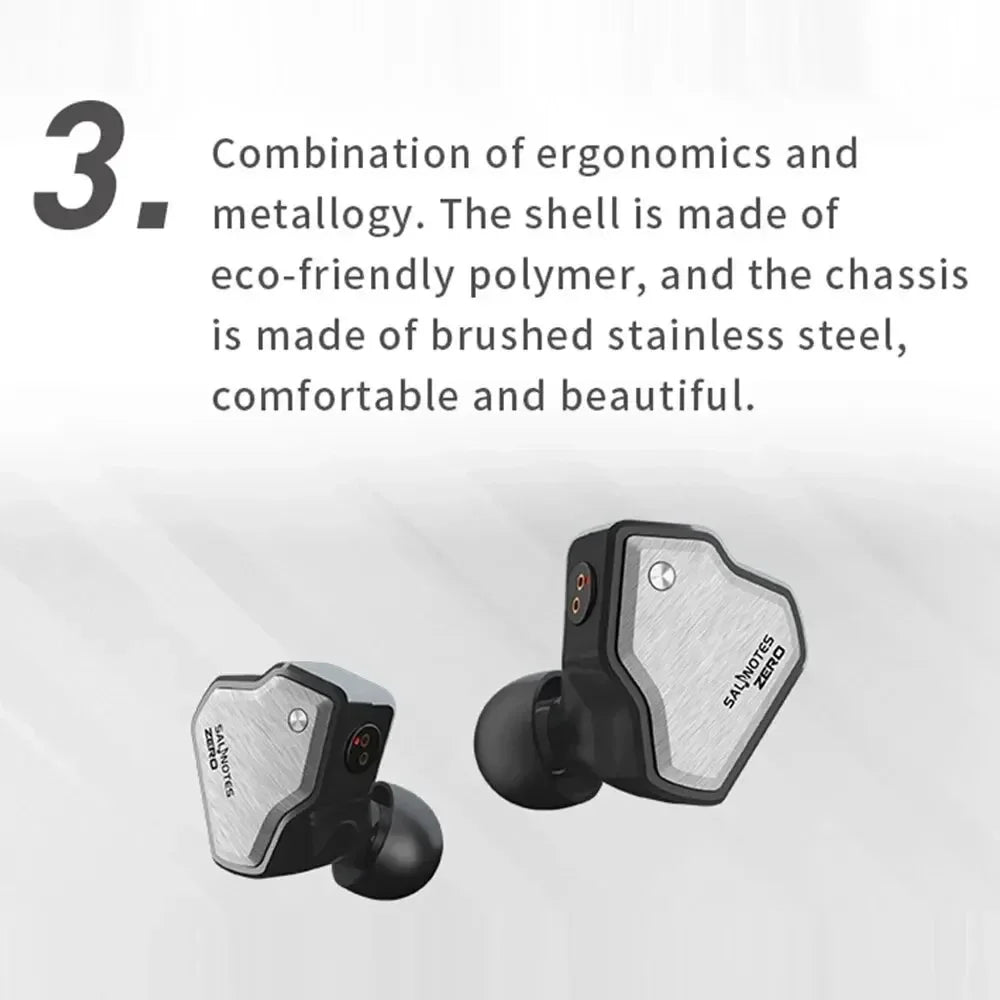7Hz Salnotes Zero HiFi in Ear Earphone Metal Composite Diaphragm IEMs 10mm Dynamic Driver N52 Magnet Timeless Dioko