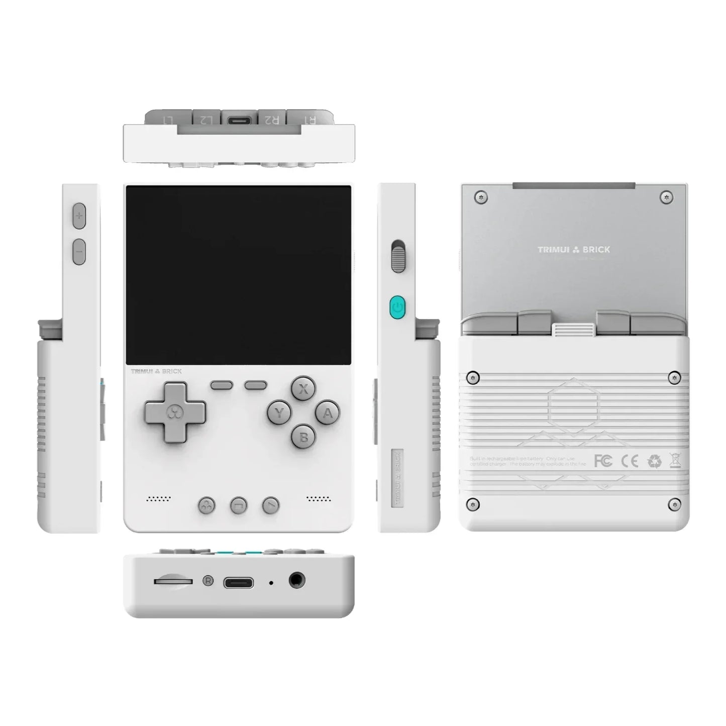 TRIMUI BRICK Handheld Game Console 3.2'' IPS Screen Linux System Trimui UI Metal Back Panel LED Lighting Retro Video Console
