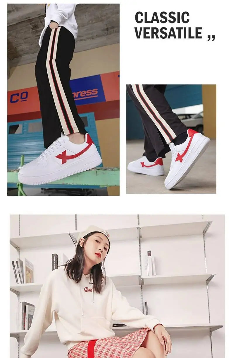 Xtep Skateboarding Shoes Non-Slip Wear-Resistant Casual White Couple Skate Sneakers Male Female Luxury Brand Shoes 881219319851