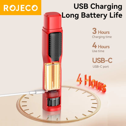 ROJECO Pet Electric Nail Grinder Rechargeable Dog Paw Grooming Nail Clipper LED Light 7 Speeds Adjustable Cat Claw Nail Grinder