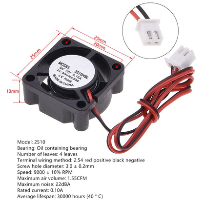 Silent DC12V Brushless Oil Content Cooling fan，for Power Supply Toy Chassis Multiple Sizes Available 2 3 4 5 6 7 8 9CM Silent