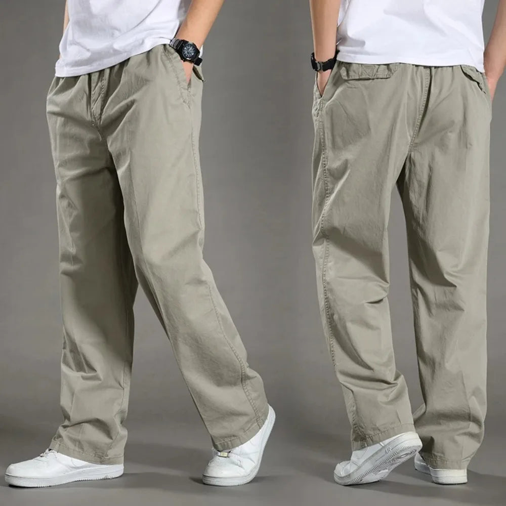 2026 Men's Cargo Pants Summer Spring Cotton Work Wear New In Large Size 6XL Casual Climbing Joggers Sweatpants Hombre