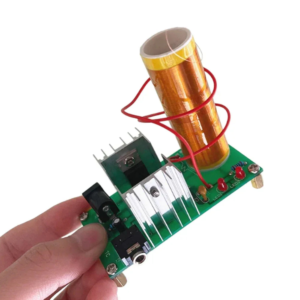 DIY Mini for Tesla Coil Kit Mini Music Tesla Coil Plasma Speaker High Pressure Arc Experiment Wireless Transmission DC15-24V 15W