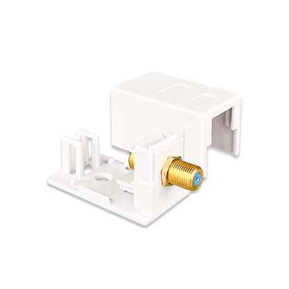 ZoeRax 10-Pack Coaxial Keystone Jack Insert, Gold-Plated RG6 Keystone Jack Insert F-Type Keystone Connectors