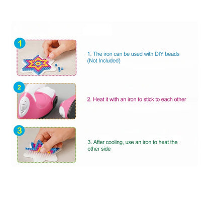Garment Iron Mini Handheld Garment Iron Non-Stick Portable Electronic Iron for DIY Art and Craft with US Plug Mini Garment Iron