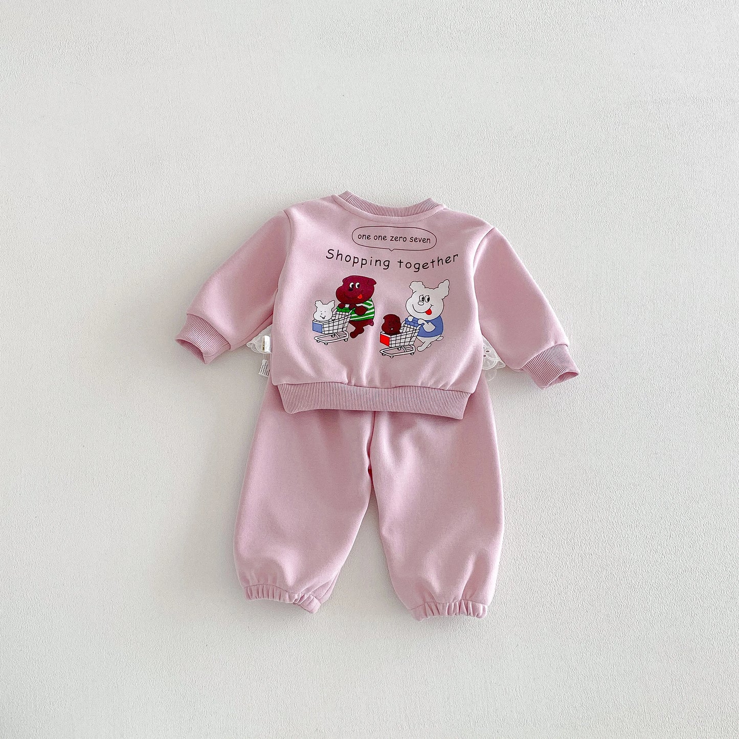 Girls' Sweater Set-Autumn 2026 New Style- Stylish and Fashionable Autumn Outfit for Girls- Baby with Back Print Two - Piece Set