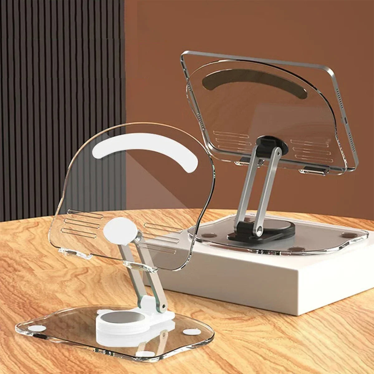 Foldable Tablet Support Office Desk Cell Phone Stand Telephone Versatile Grey Mobile Bracket