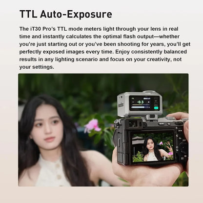 Godox iT30 Pro C N S iT30Pro Touchscreen Pocket Flash TTL 2.4G Wireless on Camera Flash for Canon,Sony,Nikon,Olympus,Fujifilm