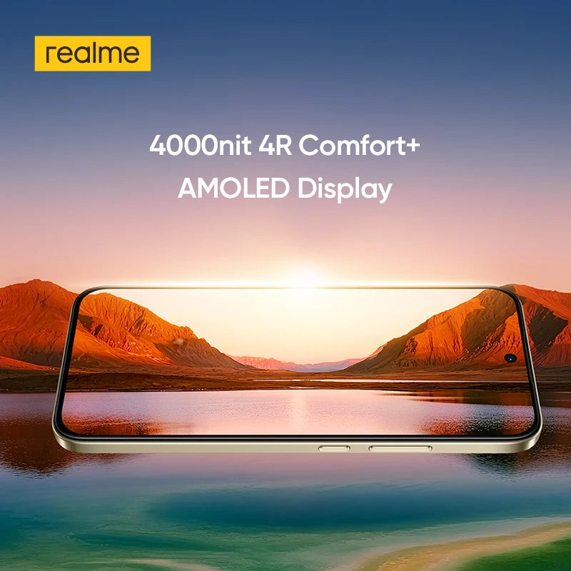 realme 15T 5G Smartphone NFC Dimensity 6400 Max Chipset Dual 50MP Cameras 6.57" 120Hz AMOLED Display 7000mAh Battery 60W Charge