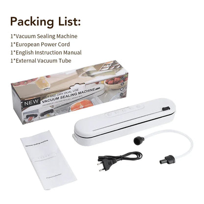 280/200mm 110/220V Heat Seal Machine Household Impulse Vacuum & Power Suction Food Meat Plastic Bag Sealer Kitchen Fruit Storage