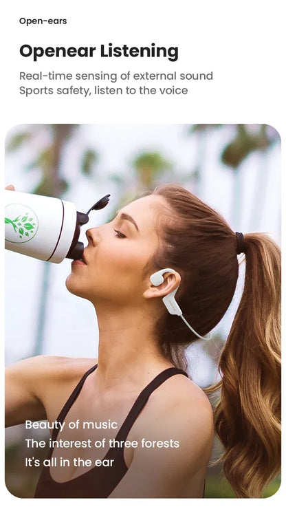 Bone Conductive Wireless Earphones Bluetooth 5.2 Open Headphones Sports Headset Waterproof Earhooks Headworn Loop