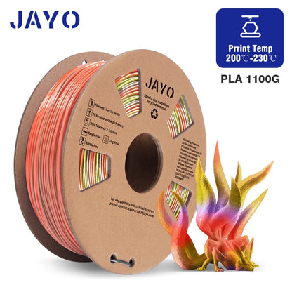 JAYO PETG/PLA+/SILKPLA/PLAMeta/PLAMatte/ABS/ PLA Filament 1.75mm 1.1/0.65KG 3D Printer Filament For FDM 100% No Bubble Mix Color