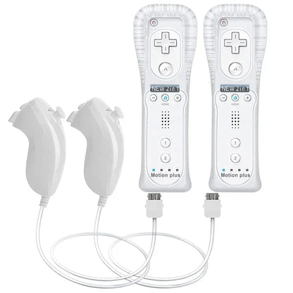 a Whole Set Remote Controller with Nunchuck Controller for  Wii Games Control for Wii Console Wireless Gamepad with Motion Plus