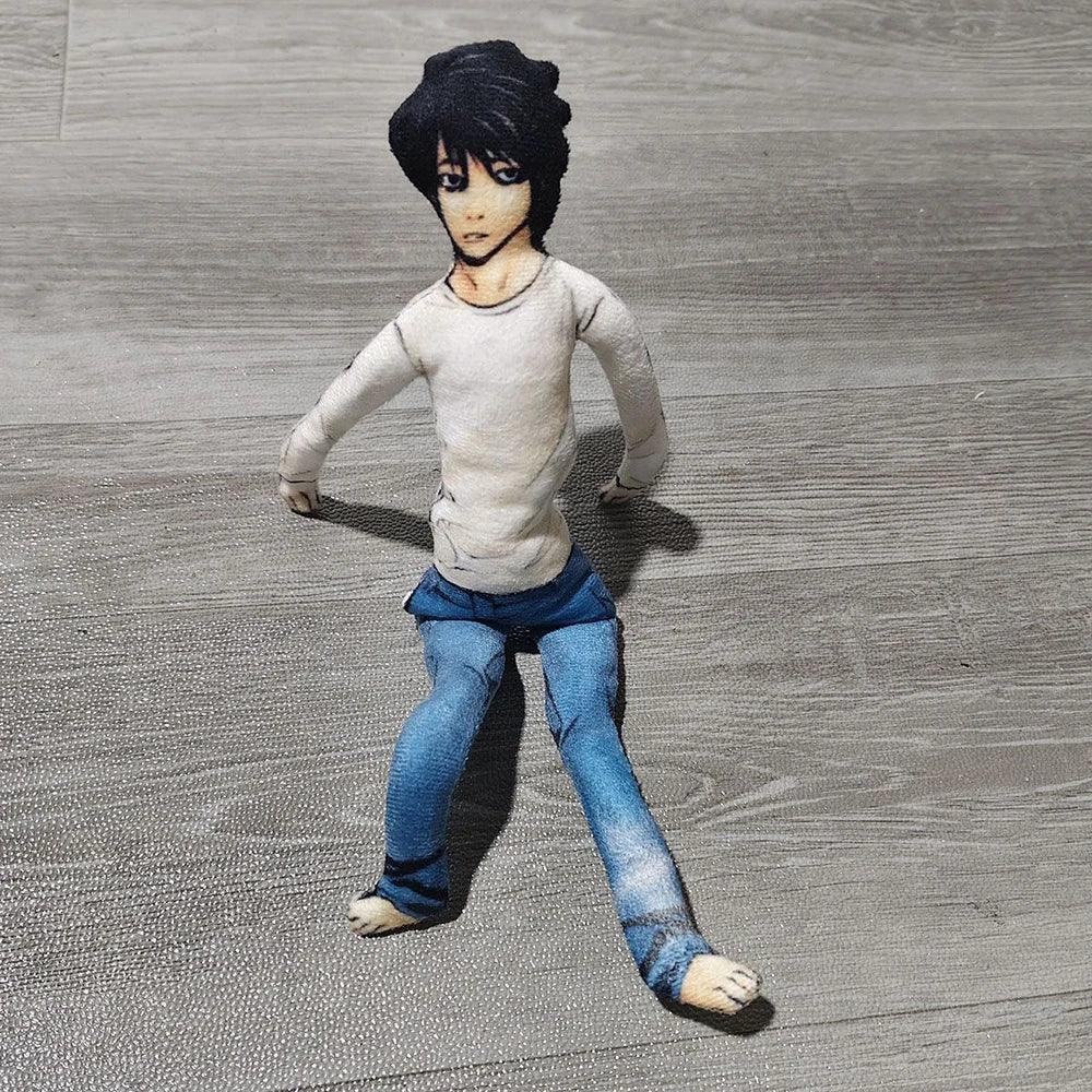 Anime Death Note L.Lawliet Cosplay Doll Plush Stuffed Dolls Abstract Joint Flexible Room Decoration Halloween Mascot Soft Props
