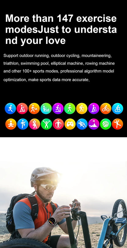 New Health Smart Watch ECG Heart Rate Blood Oxygen Blood Pressure Monitoring Bluetooth Call GPS Movement Trajectory Smartwatches