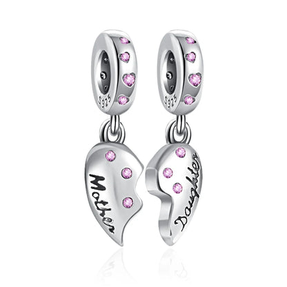 New 925 Silver Mother's Day Love Daughter Charms Beads Fit Original Bracelet DIY Jewelry For Women Gift