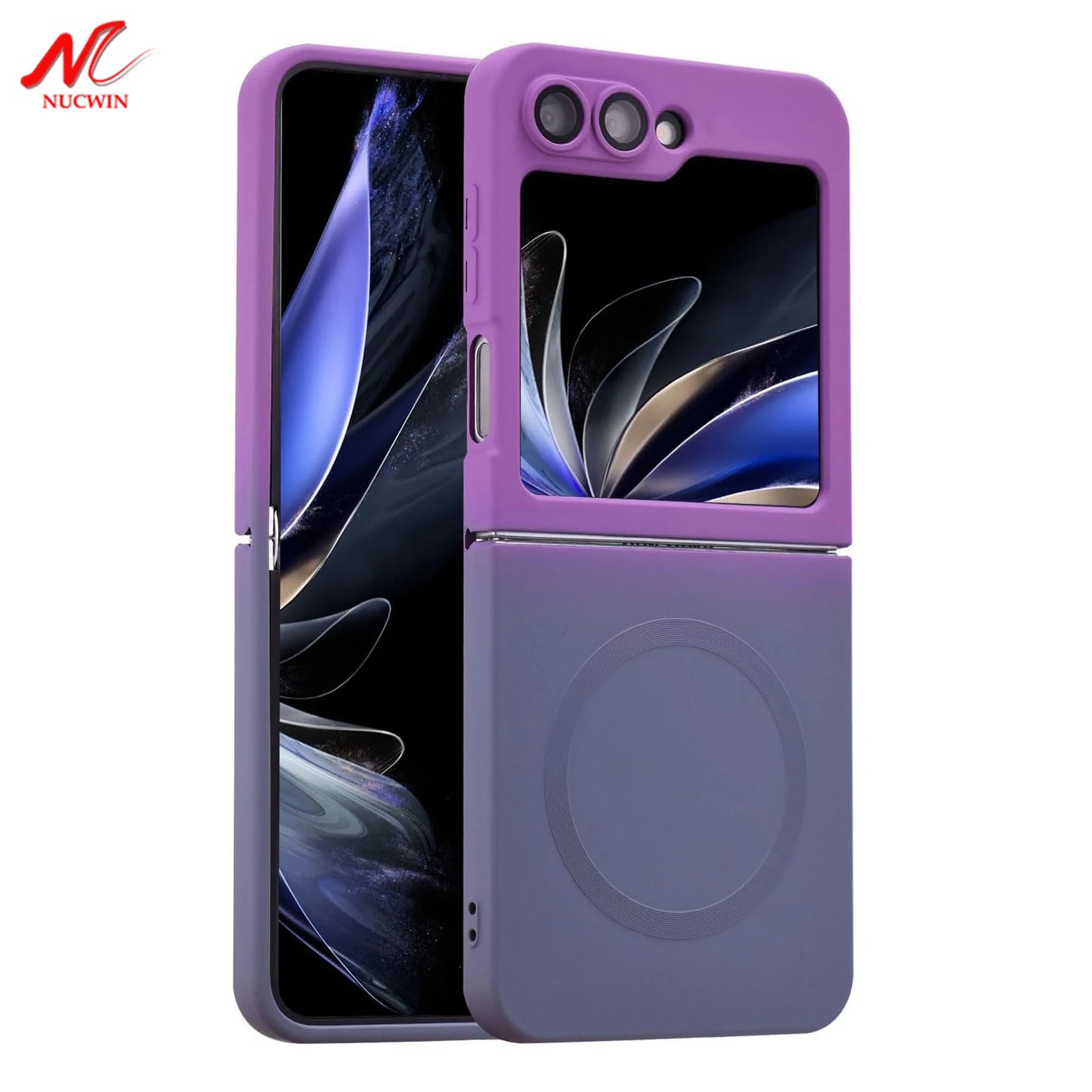 Luxury Gradient Case for Samsung Galaxy Z Flip 8 7 6 5 4 3 Soft Silicone Magnetic Charging Cover for Samsung ZFlip 6 7 8
