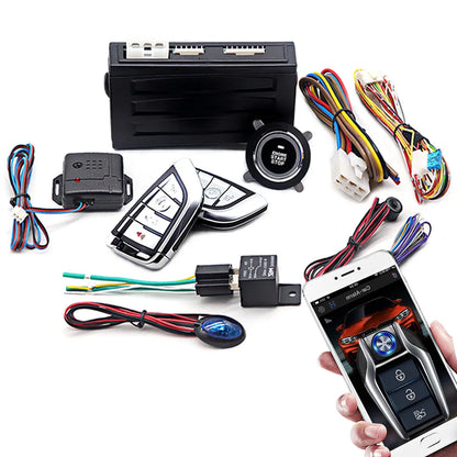 Universal Car alarm with remote starter Autostart system Start stop button system Car accessories Alarm automotive Smart lock
