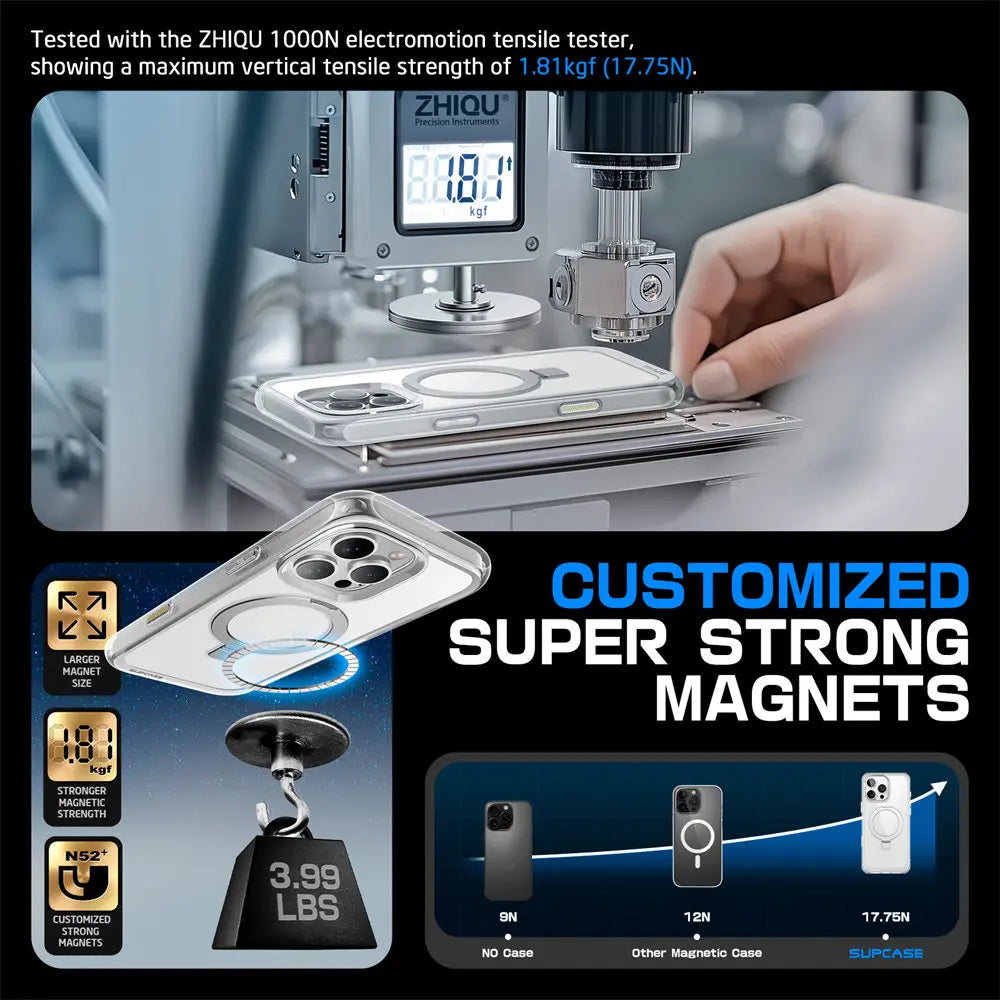 SUPCASE For iPhone 16 Pro Max Case with Camera Control Capture Button UB Mag Stand Series Slim Clear Magnetic Phone Case