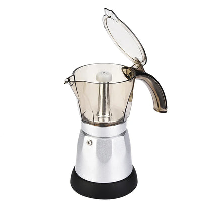 Large Capacity Electric Moka Pot Stovetop Espresso Coffee Maker Coffee Percolator 300ml