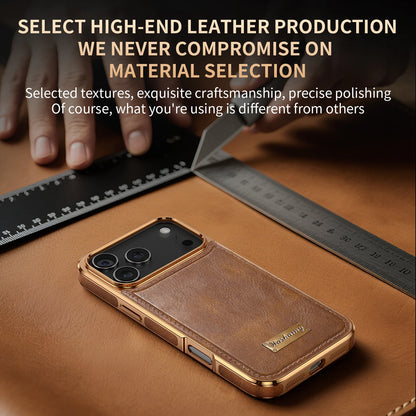 Business Retro Leather Back Case For iPhone 17 Pro Max / 17 Air For Magsafe Magnetic Magnets Shell