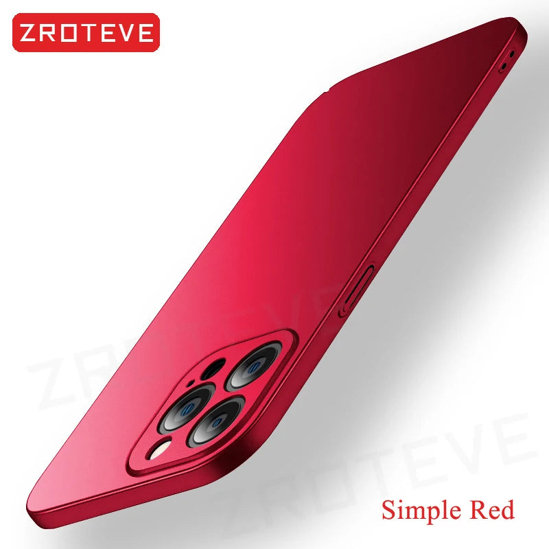 For iPhone 17 Air 17e 16 16e 15 14 13 12 Pro Max ZROTEVE Slim Matte Hard PC Cover For iPhone17 iPhone16 Plus Phone Case