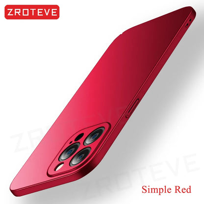 For iPhone 17 Air 17e 16 16e 15 14 13 12 Pro Max ZROTEVE Slim Matte Hard PC Cover For iPhone17 iPhone16 Plus Phone Case