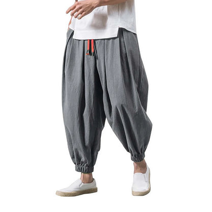 Fashion Harem Pants Men Hiphop Baggy Wide Leg Pants Streetwear Oversized Casual Sweatpants Harajuku Japanese Trousers Male 2025