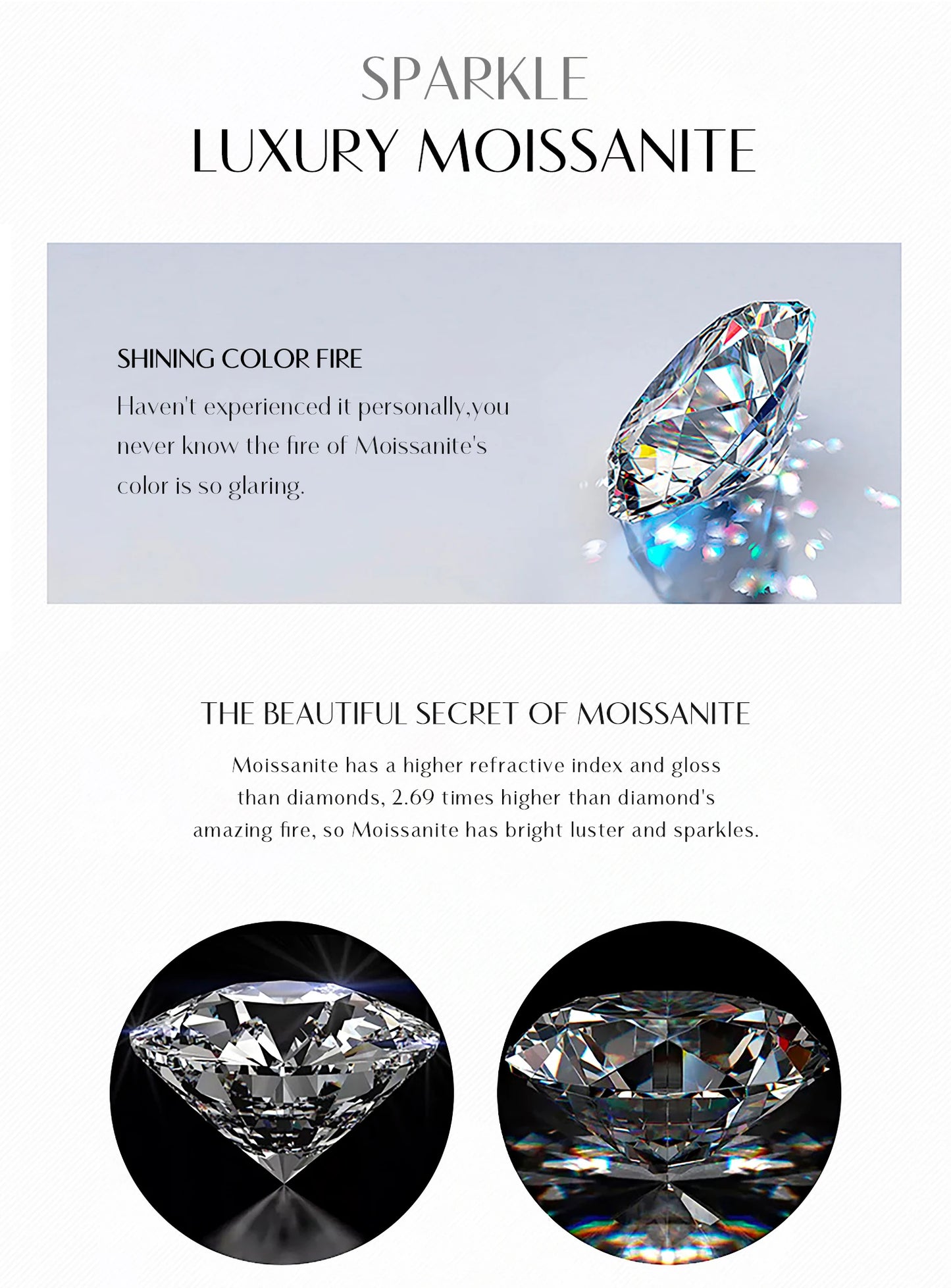 MODIAN 3 Sizes Heart Moissanite Ear Studs 925 Sterling Silver Dazzling Stackable Fashion Stud Earrings For Women Fine Jewelry